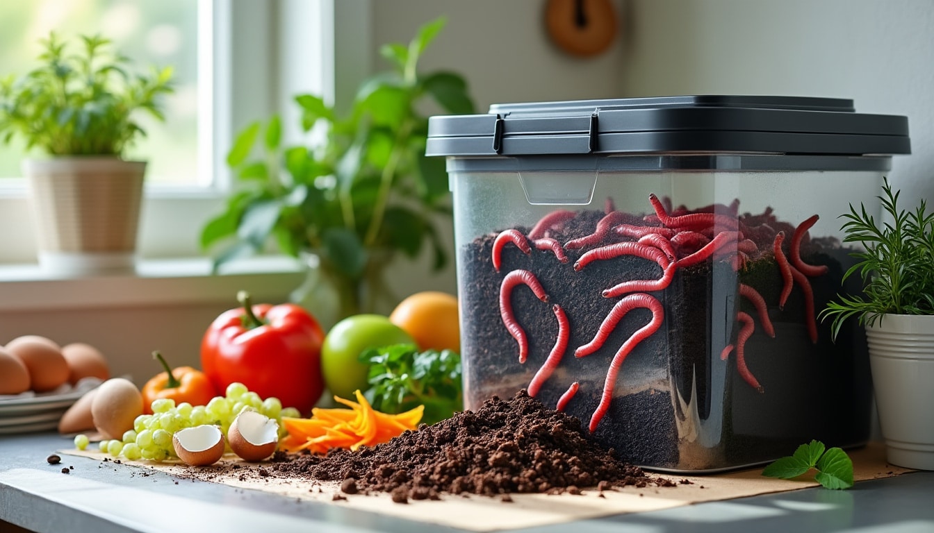 découvrez comment un lombricomposteur facilite le recyclage des déchets organiques domestiques, offrant une solution écologique et simple pour transformer vos déchets en compost riche.