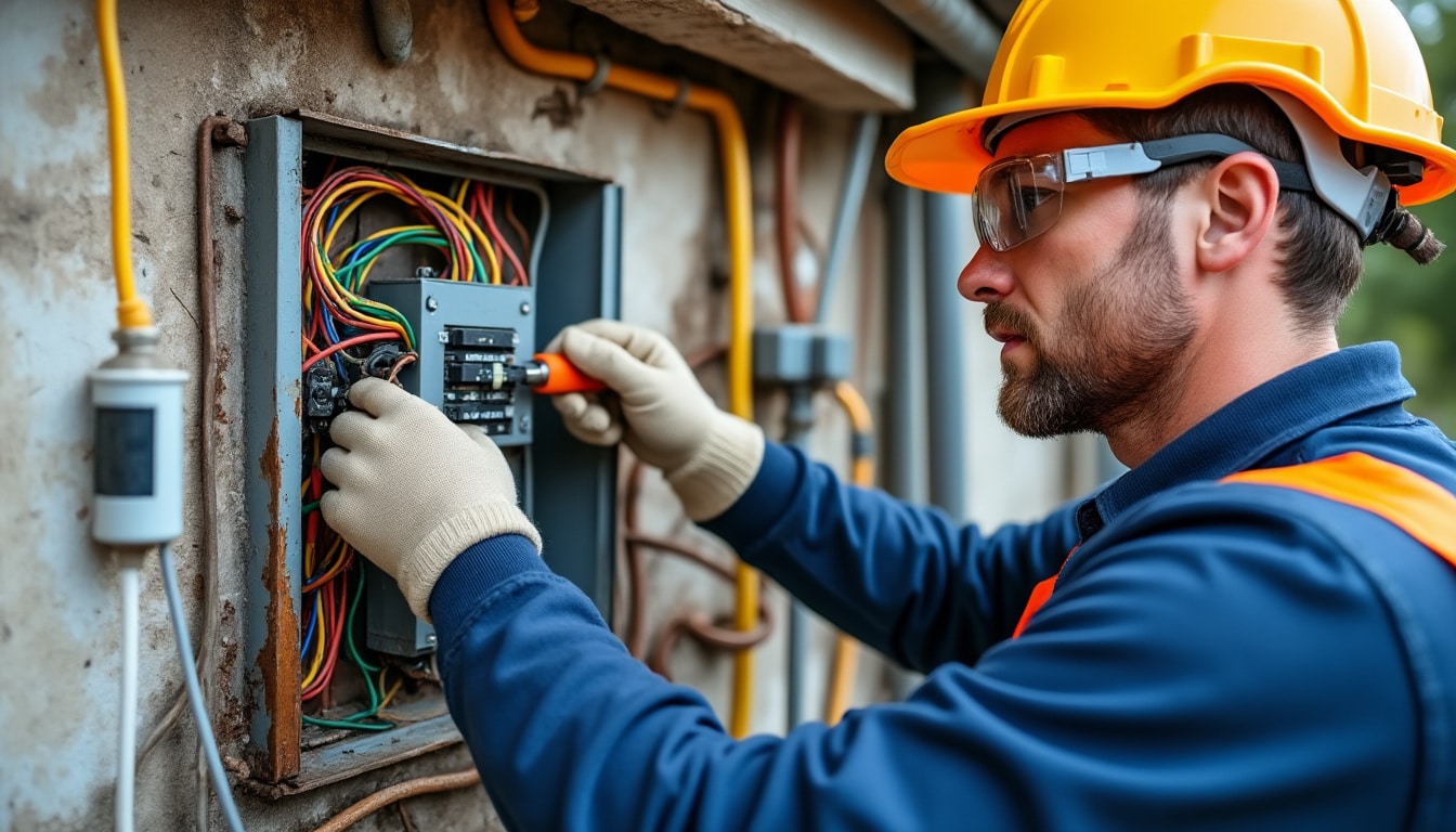 assurez la sécurité de votre circuit électrique vétuste grâce à l'intervention d'un artisan certifié conforme à la norme nfc 15-100, garantissant fiabilité et conformité aux normes en vigueur.