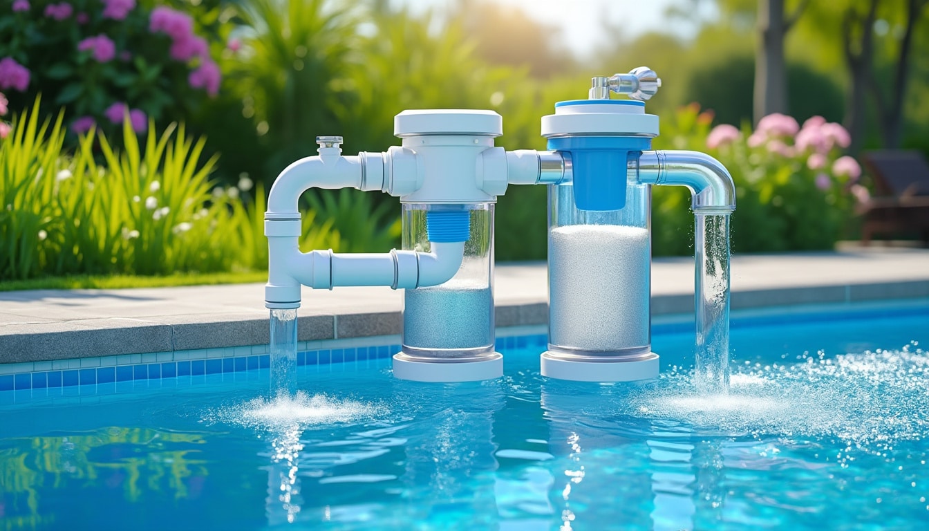 assurez la pureté de l'eau de votre piscine grâce à l'efficacité des pompes à sable, un système de filtration performant pour une eau claire et saine toute l'année.