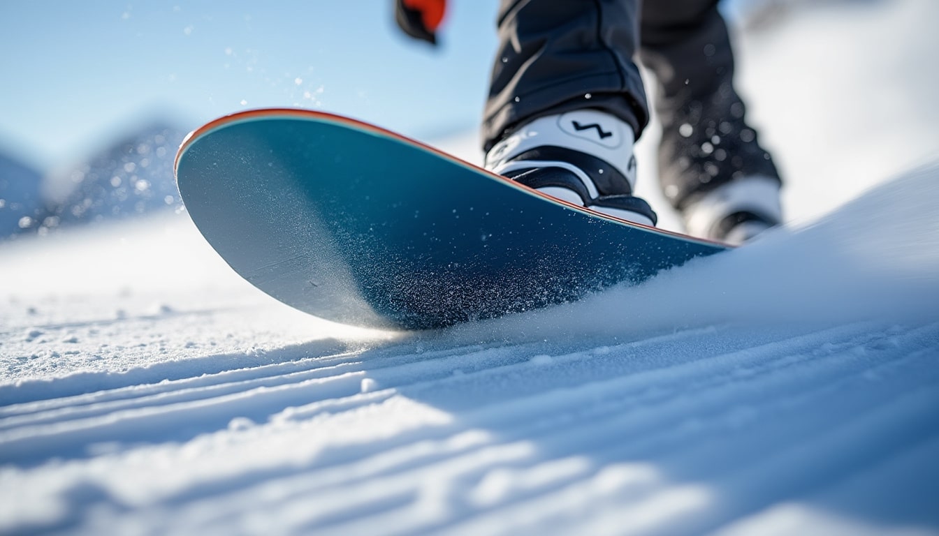 optimisez la glisse de votre snowboard grâce à l'application de fart fluoré, assurant une semelle plus rapide et performante sur toutes les neiges.