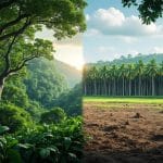 découvrez comment l'expansion des monocultures d'huile de palme menace la sauvegarde des forêts primaires équatoriales, mettant en péril la biodiversité et les écosystèmes essentiels.