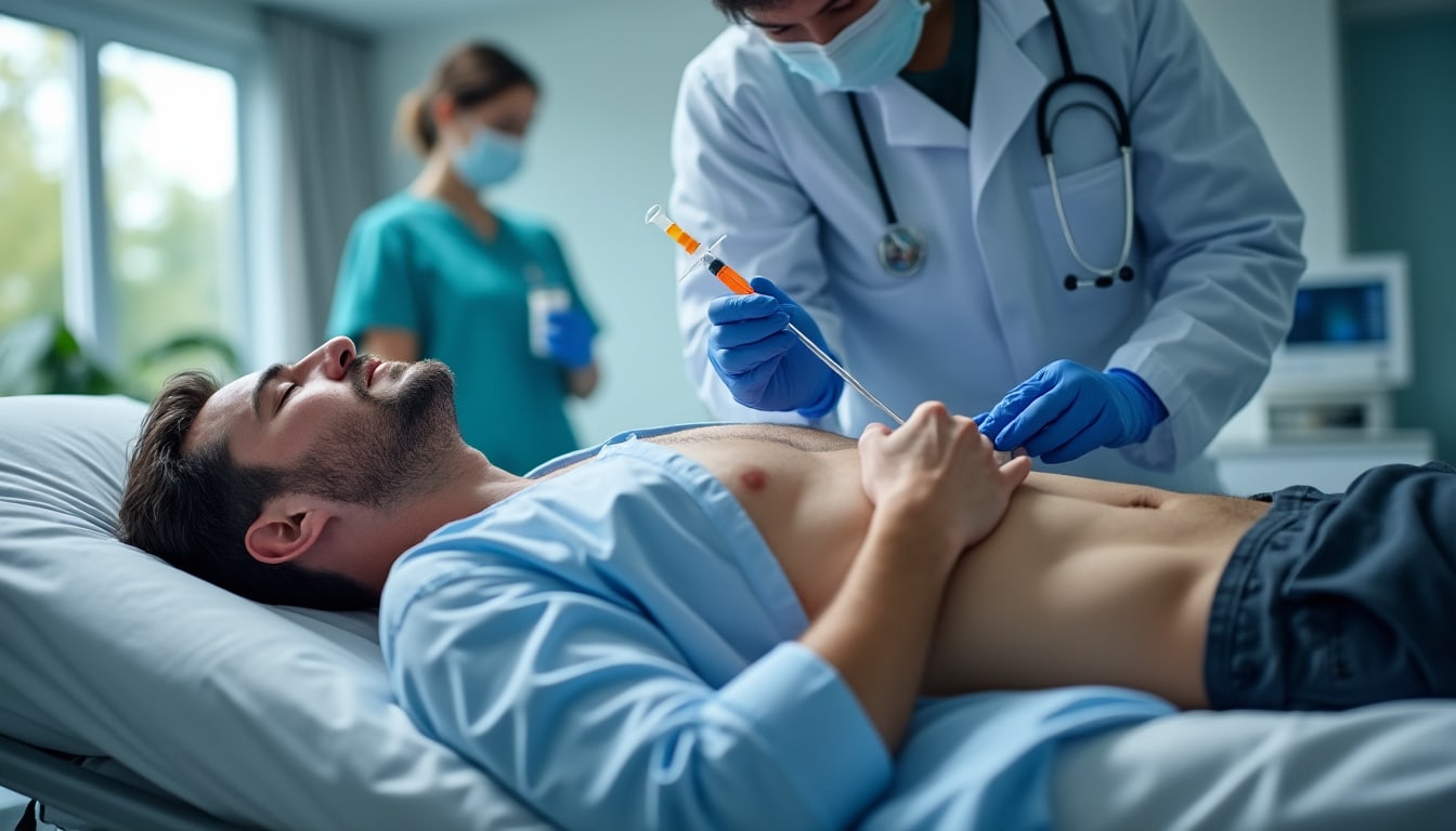 l’injection intramusculaire d’adrénaline est le traitement d’urgence de l’anaphylaxie. découvrez son rôle et les gestes essentiels à adopter.