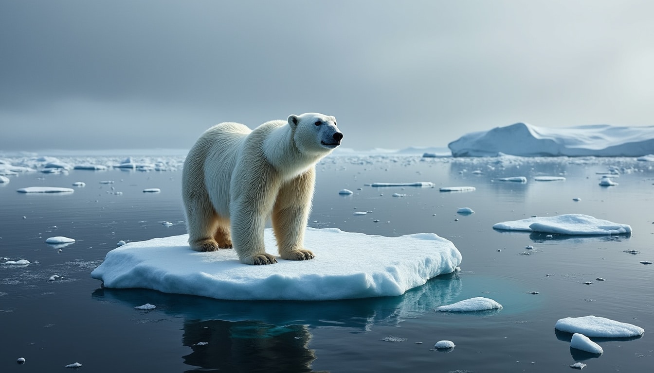 la fonte accélérée de la banquise estivale menace les efforts visant à freiner le déclin de l’ours polaire et fragilise son habitat.