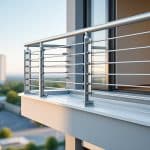sécurisez les rebords de fenêtres en étage grâce à la fixation d’un garde-corps en aluminium, une solution fiable pour prévenir les risques de chute.